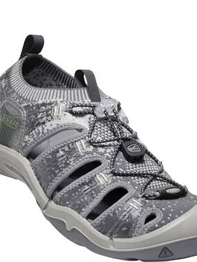 KEEN Women's Gray Sport Sandal - Slip-On Knit Water-Ready Shoe